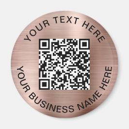 QR-Code Werbe-Rose Gold Magnet