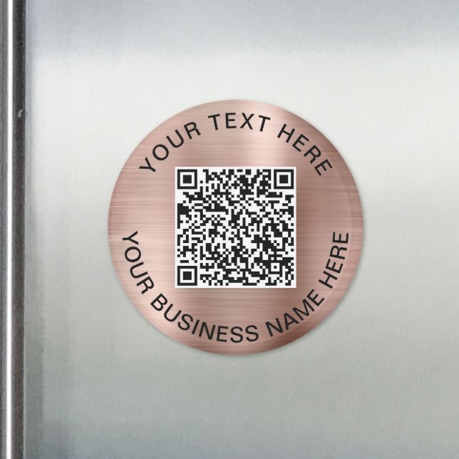 QR-Code Werbe-Rose Gold Magnet (QR Code Promotional Rose Gold Magnet)