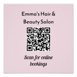QR-Code Werbeaktion Custom Beauty Salon Poster