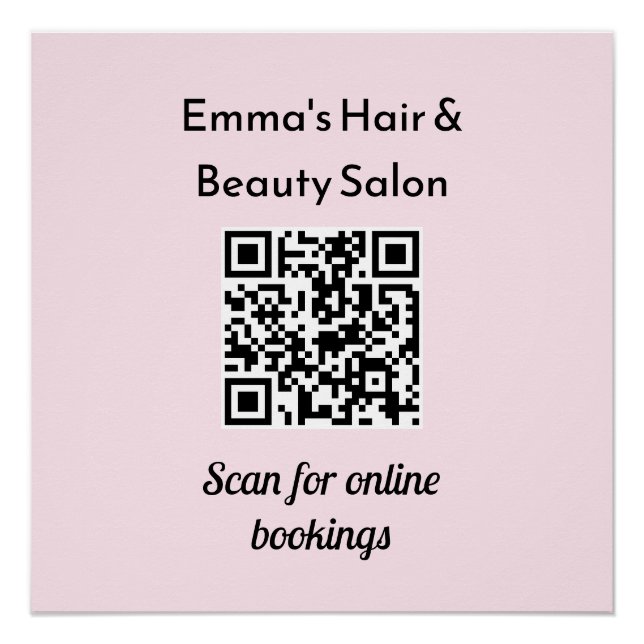 QR-Code Werbeaktion Custom Beauty Salon Poster (Vorderseite)