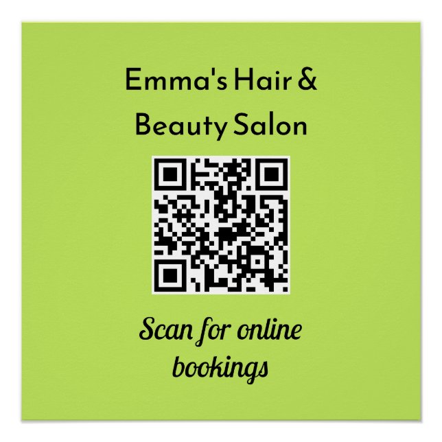 QR-Code Werbeaktion Custom Beauty Salon Poster (Vorderseite)