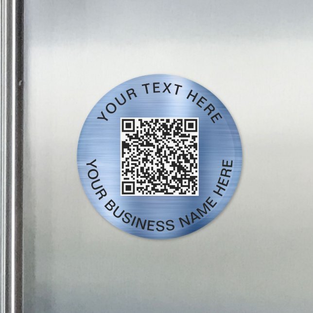QR-Code Werbeblau Magnet (Promotional QR Code Blue Magnet)
