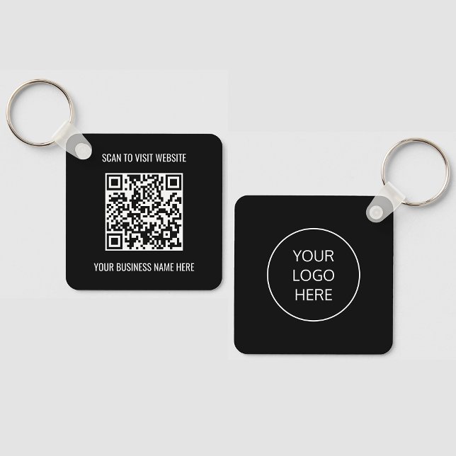 QR-Code Werbefilm Black Schlüsselanhänger (Von Creator hochgeladen)