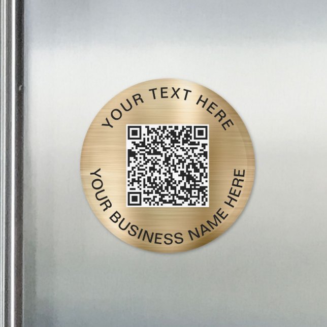 QR-Code Werbegold Magnet (QR Code Promotional Gold Magnet)
