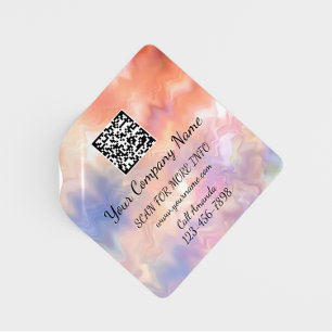 QR-Code-Werbeshop-Rose Abstrakt Quadratischer Aufkleber