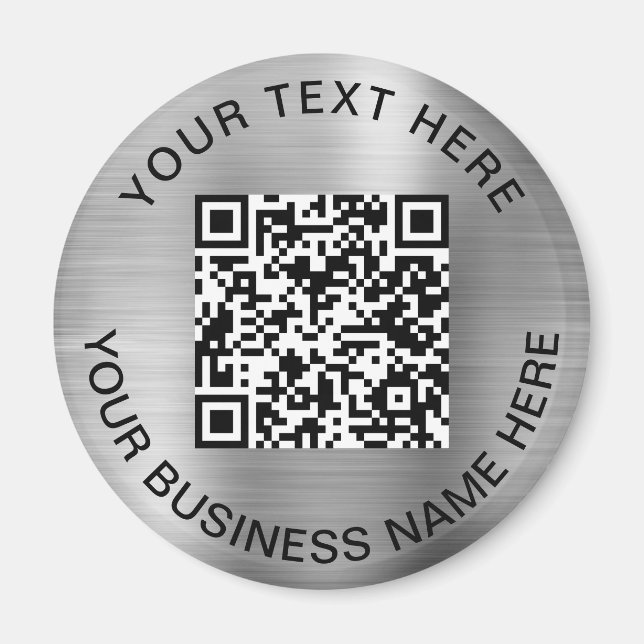 QR-Code Werbesilber Magnet (Vorne)