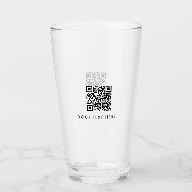 QR-Code-Werbung für Scannable Business Website Glas (Vorderseite)
