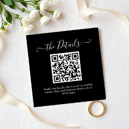 QR Code White Script UAWG Wedding Website Begleitkarte