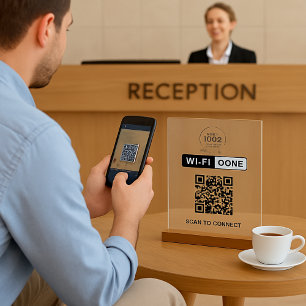 QR-Code Wifi Business-Logo-Scan zur Verbindung Acrylschild