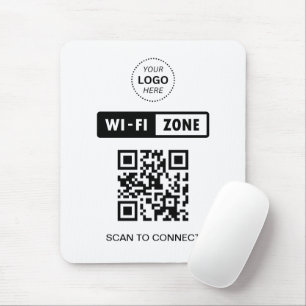 QR-Code Wifi Business-Logo-Scan zur Verbindung Mousepad