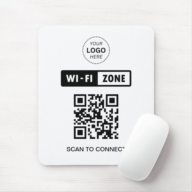 QR-Code Wifi Business-Logo-Scan zur Verbindung Mousepad (Mit Mouse)