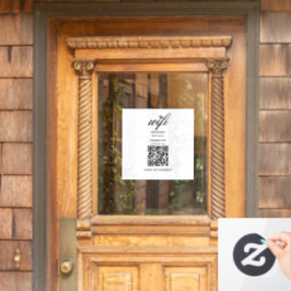 QR-Code Wifi Internet-Kennwort Weißes Fenster Klam Fensteraufkleber