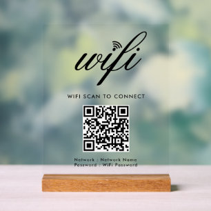 QR-Code Wifi-Scan zum Anschluss von benutzerdefini Acrylschild
