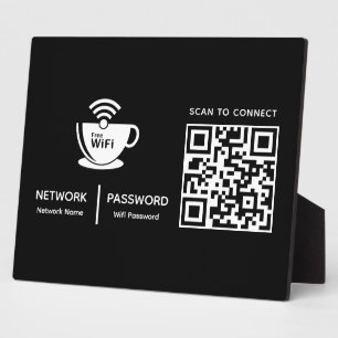 QR-Code Wifi-Scan zum Verbinden von Firmenlogo Fotoplatte