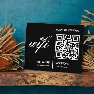 QR-Code Wifi-Scan zur Verbindung von Schwarz mit b Fotoplatte