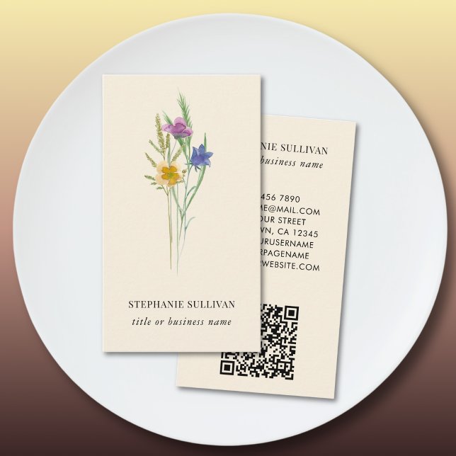 QR-Code-Wildblumen-Profi Visitenkarte (Von Creator hochgeladen)