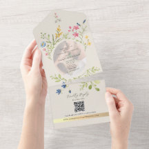 QR Code Wildflower Photo Wedding