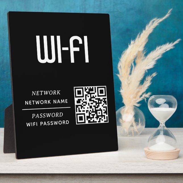 QR-Code-WLAN-Netzwername und Passwort  Fotoplatte (Seite)