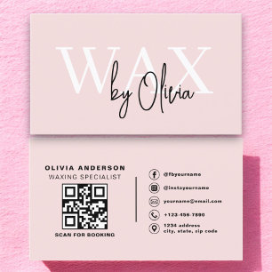 QR-Code WX Spezialist für Östhetik Blush Pink Visitenkarte