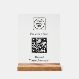 QR-Code-Zahlung | Benutzerdefiniertes Logo - berüh Acrylschild