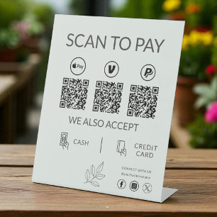QR-Code-Zahlung für Kleinunternehmen - Scannen zum Sockelschild