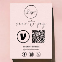 QR-Code-Zahlung in Rosa - Scan to Pay Business-Log