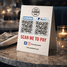 QR-Code-Zahlung | Venmo Paypal Scan to Pay Tischaufsteller