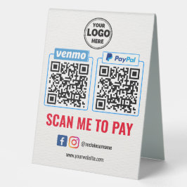 QR-Code-Zahlung | Venmo Paypal Scan to Pay Tischaufsteller