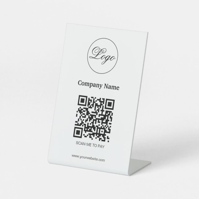 QR-Code-Zahlungsmethode für kundenspezifische Mark Sockelschild (Vorderseite)