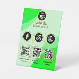 QR-Code-Zeichen für kundenspezifische soziale Medi Sockelschild