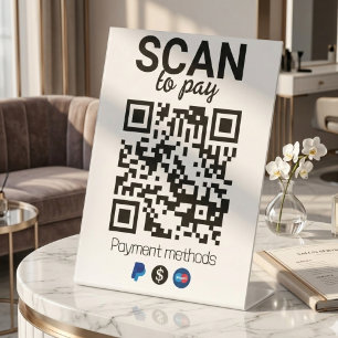 QR Code-Zeichen für Salon & Beauty Soziale Medie Sockelschild