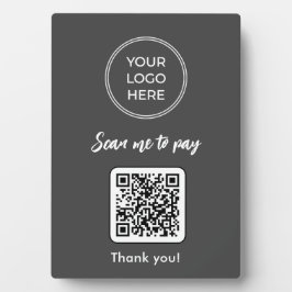 QR-Code-Zeichen scannen zur Bezahlung Fotoplatte