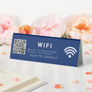 QR-Code zum Verbinden Navy 6x2-Tischschild mit Log Tischaufsteller
