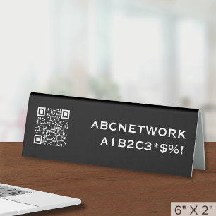 QR-Codeanzeige für Wi-Fi-Zugriff Tischaufsteller