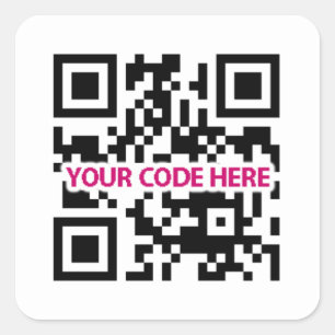 QR-Codeaufkleber Quadratischer Aufkleber
