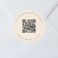 QR-Codedetails der Hochzeitwebsite uAwg beige
