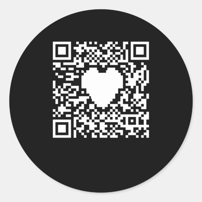 QR-Codegenerator mit Herz Runder Aufkleber (Vorderseite)
