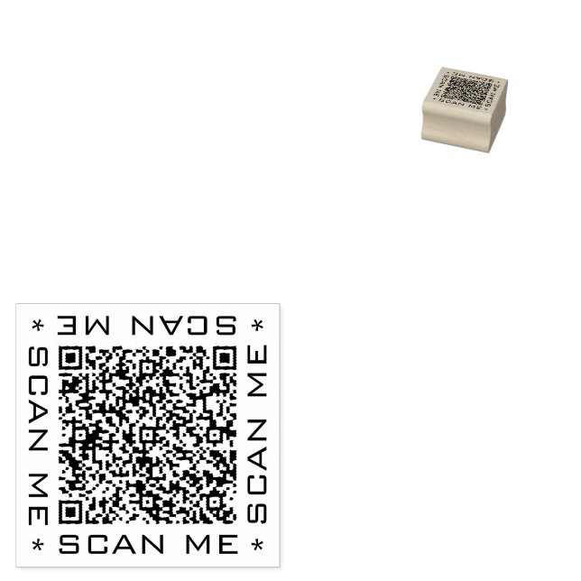 QR-Codeinfo Scannen Sie mir Text Ihre moderne Brie Gummistempel (Stempel)