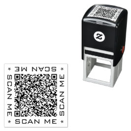 QR-Codeinfo Text Moderne Briefmarke scannen Permastempel