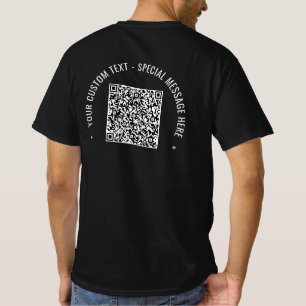 QR-Codeinformationen Benutzerdefinierter Text Ihr T-Shirt