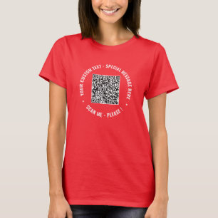QR-Codeinformationen Benutzerdefinierter Text und  T-Shirt