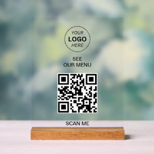 QR-Codemenü Erstellen Sie Ihre eigenen berührung Acrylschild