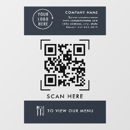 QR-Codemenü | Kontaktlose Firmenlogos Fensteraufkleber