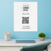 QR-Codemenü | Logo Weiß berührungslos modern
