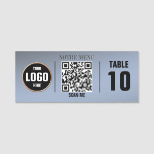 QR-Codemenüs - Benutzerdefiniertes eingraviertes P Namensschild