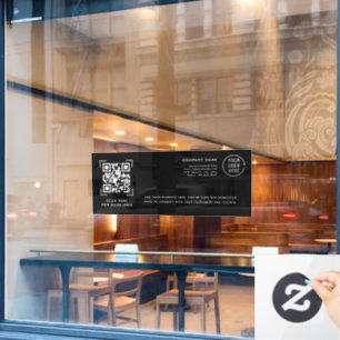 QR-Codeprüfung Berufliches Firmenlogo Fensteraufkleber