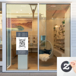 QR-Codeprüfung | Berufliches Firmenlogo Fensteraufkleber