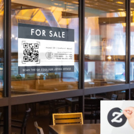 QR-Codeprüfung für den Verkauf | Firmenlogo Fensteraufkleber