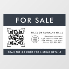QR-Codeprüfung für den Verkauf | Firmenlogo Fensteraufkleber