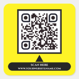 QR-Codeprüfung Hier URL-Vorlage Geschäftsmodell Quadratischer Aufkleber